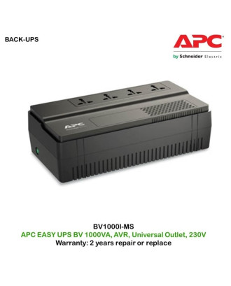 APC EASY UPS BV1000I-MS BV100VA, AVR, Universal Outlet, 230V
