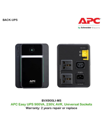 APC Easy BVX900LI-MS UPS BVX 900VA, 230V, AVR, Universal Sockets