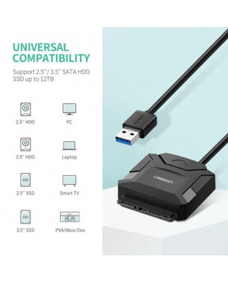UGREEN CR108 USB 3.0 To 3.5''/2.5" SATA Adapter Cable
