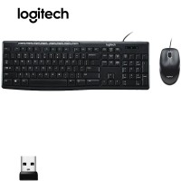 Logitech K200 Media Corded Keyboard and Mouse Comb...
