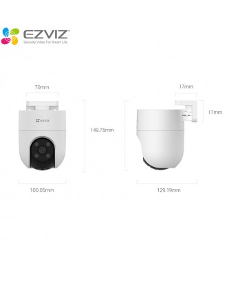 EZVIZ H8C 2MP Outdoor Pan & Tilt Wi-Fi Camera Color Night Vision