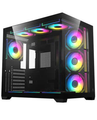 Acegeek Omniview Black ( Support ATX MB / USB 3.0 / USB-C / Tempered Glass  ) 