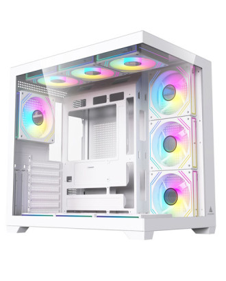 Acegeek Omniview White ( Support ATX MB / USB 3.0 / USB-C / Tempered Glass  ) 