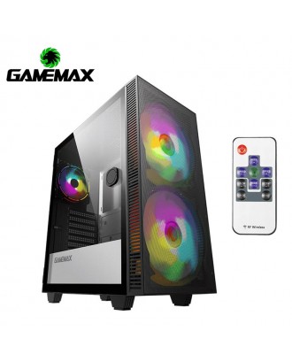 GameMax Aero ( Support ATX MB / Tempered Glass / Included 3 Fans ARGB   ) 