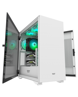 darkFlash DLX22 White ( Support ATX MB / USB 3.0 / Tempered Glass ) 