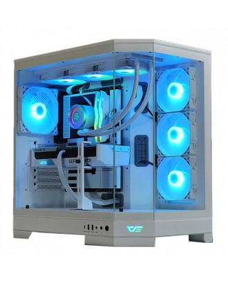 darkFlash DQX90 ATX PC Case ( Support E-ATX MB / USB Type C / Included ARGB Fan 4pcs  ) 