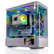 Case Jungle Leopard AC02 White ( Support ATX MB / USB-C / Included LCD 5.5"  ) 