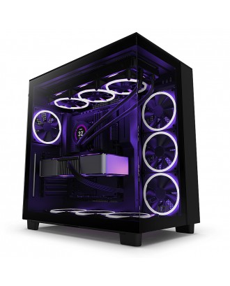 NZXT H9 Flow Edition ( Support EATX MB / USB Type C / Tempered Glass ) 