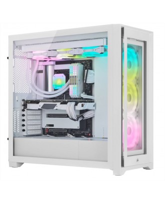 iCUE 5000X RGB QL Edition Tempered Glass  ( Support ATX MB / Tempered Glass ) 