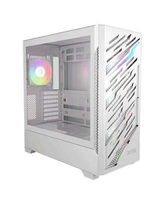 XPG Case STARKER AIR BTF White ( Support EATX MB / USB 3.0 / Tempered Glass / USB-C / Included 4ARGB Fans  ) 