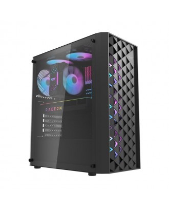 darkFlash DK351 Black ( Support ATX MB / 2xUSB 3.0 / Included 4 Fans 12cm ) 