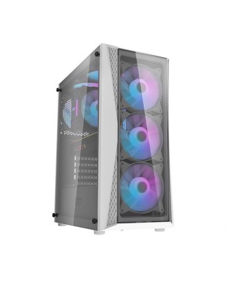 darkflash DK352 Plus White ( Support ATX MB / 2xUSB 3.0 / Included 4 Fans 12cm ) 