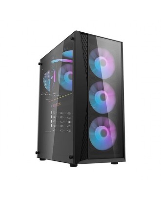darkflash DK352 Plus ( Support ATX MB / 2xUSB 3.0 / Included 4 Fans 12cm ) 