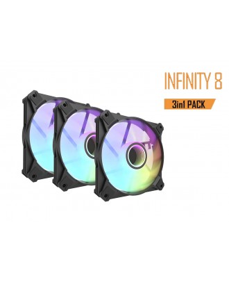 Darkflash Infinity 8 3-in-1 ( 3 x fans 12cm / ARGB Sync ) 