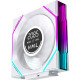 Interstellar V4 DGT Block FAN 120 White ( Fans 12cm / ARGB Sync / 2100rpm / Speed Display / PWM / High Performance Fan ) 