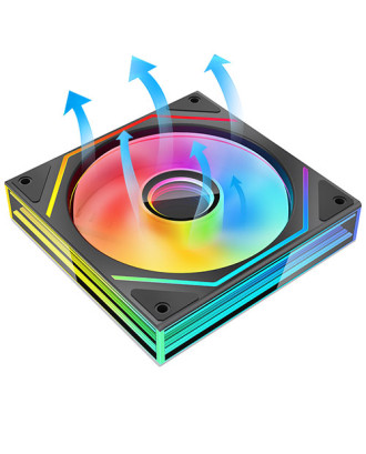 Jungle Leopard Prism 6 MAX  Black Reverse ( ARGB Sync / 1850rpm / 12CM / PWM ) 