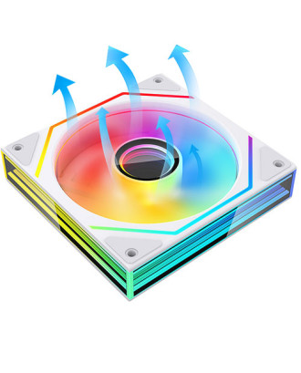 Jungle Leopard Prism 6 MAX White Reverse ( ARGB Sync / 1850rpm / 12CM / PWM ) 