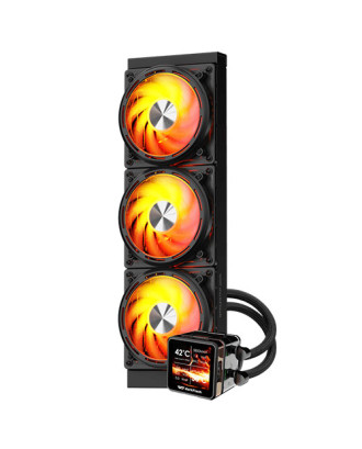 darkFlash DE360 Black ( Liquid Cooling Three Fans / Support Intel and AMD CPU / LCD 2.88" IPS display )