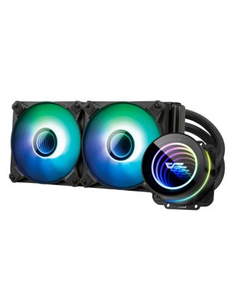 darkFlash DX240 V2.6 Black ( Liquid Cooling dual Fans / Support Intel and AMD CPU / ARGB Sync 5V )