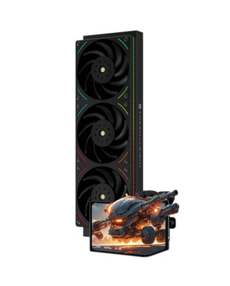 Liquid Cooler Thermalright Levita 360 UB Black ( Premium Liquid Cooling /  6.6" LCD OLED Curved 2K  / Support Intel and AMD CPU)