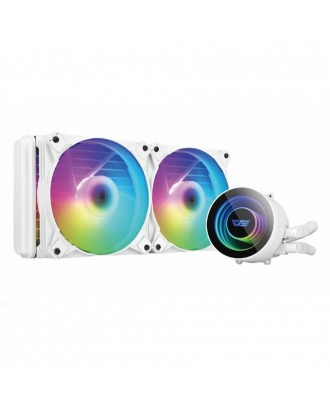 darkFlash DX240 White ( Liquid Cooling dual Fans / Support Intel and AMD CPU / ARGB Sync 5V )