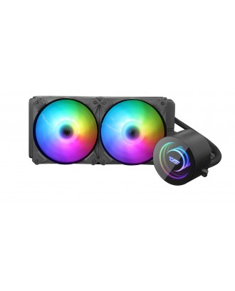 darkFlash DX240 Black ( Liquid Cooling dual Fans / Support Intel and AMD CPU / ARGB Sync 5V )