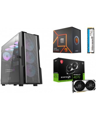 High End Desktop Gaming / Design ( Ryzen 9 7950X / Ram 32GB DDR5  / M.2 PCIe 1TB / MSI RTX 4070 VENTUS 2X 12GB ) 