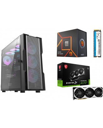 High End Desktop Gaming / Design ( Ryzen 9 7950X / Ram 32GB DDR5  / M.2 PCIe 1TB / MSI RTX4070Ti VENTUS 3X 12GB ) 