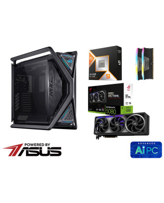 Custom PC with ROG Set ( Ryzen 9 9950X 3D / Ram 32GB / M.2 PCIe​ 1TB 5.0 / ROG RTX 5080 16GB  ) 