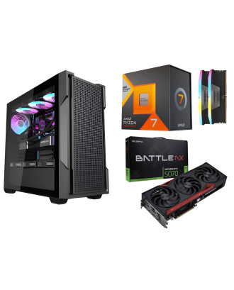 Desktop Gaming / Design ( Ryzen 7 7800X 3D / Ram 32GB / M.2 PCIe​ 1TB 4.0 / RTX 5070 12GB  ) 