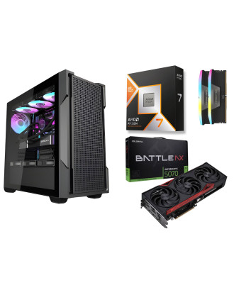 Desktop Gaming / Design ( Ryzen 7 9800X3D / Ram 32GB / M.2 PCIe​ 1TB 4.0 / RTX 5070 12GB  ) 