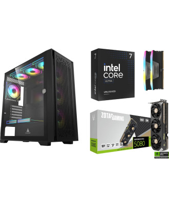 Desktop Gaming / Design ( Core Ultra 7 265K / Ram 32GB DDR5 / M.2 PCIe 1TB / ZOTAC RTX 5080 Solid Core 16GB GDDR7  ) 