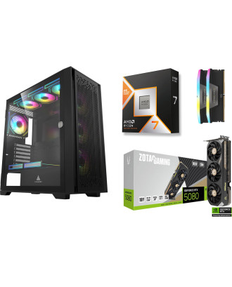 Desktop Gaming / Design ( Ryzen 7 9800X3D/ Ram 32GB / M.2 PCIe​ 1TB 4.0 / ZOTAC RTX 5080 Solid 16GB  ) 
