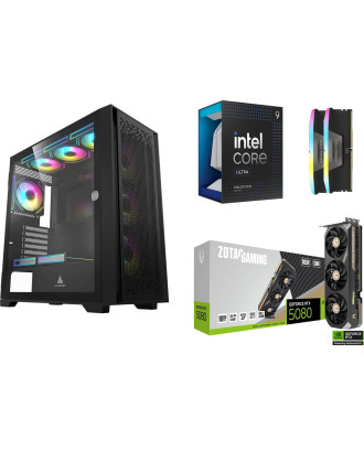 Desktop Gaming / Design ( Core Ultra 9 285K / Ram 32GB DDR5 / M.2 PCIe 1TB / ZOTAC RTX 5080 Solid 16GB GDDR7  ) 