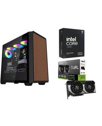 Desktop Gaming / Design ( Core Ultra 7 270K Plus = Ultra 9 285K / Ram 16GB DDR5 / M.2 PCIe 1TB / RTX5070 OC 12GB  ) 