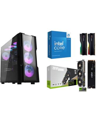 Desktop Gaming / Design ( i5 14600KF > i7 12700K / Ram 32GB DDR5 / M.2 PCIe 1TB / RTX5070 12GB ) 