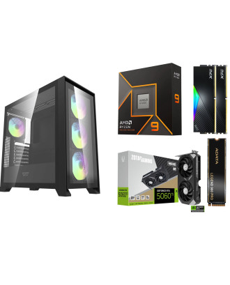 Desktop Gaming / Design ( Ryzen 9 9900X / Ram 32GB / M.2 PCIe​ 1TB 4.0 / RTX 5060Ti 8GB  ) 