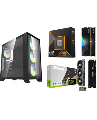 Desktop Gaming / Design ( Ryzen 9 9900X / Ram 32GB / M.2 PCIe​ 1TB 4.0 / RTX 5070 Solid 12GB  ) 