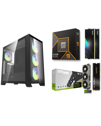 Desktop Gaming / Design ( Ryzen 9 9950X / Ram 32GB / M.2 PCIe​ 1TB 4.0 / ZOTAC RTX 5070Ti 16GB  ) 