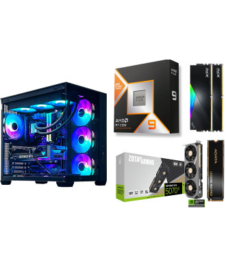 Desktop Gaming / Design ( Ryzen 9 9950X 3D / Ram 32GB / M.2 PCIe​ 1TB 4.0 / ZOTAC RTX 5070Ti 16GB  ) 