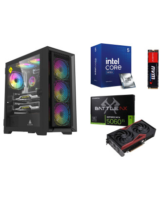 Desktop Gaming / Design ( Core Ultra 5 225F / Ram 16GB DDR5 / M.2 PCIe 1TB / RTX 5060Ti 16GB  ) 