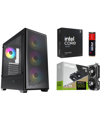 Desktop Gaming / Design ( Core Ultra 7 265KF / Ram 16GB DDR5 / M.2 PCIe 1TB / RTX 5050 8GB  ) 