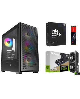 Desktop Gaming / Design ( Core Ultra 7 265KF / Ram 16GB DDR5 / M.2 PCIe 1TB / RTX 5060 8GB  ) 