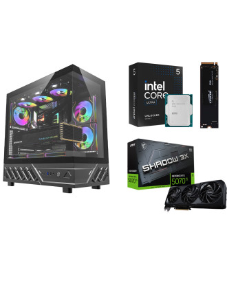 Desktop Gaming / Design ( Core Ultra 5 245KF / Ram 32GB DDR5 / M.2 PCIe 1TB / RTX 5070Ti 16GB  ) 