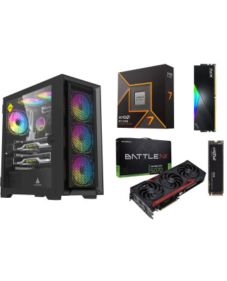 Desktop Gaming / Design ( Ryzen 7 9700X / Ram 16GB / M.2 PCIe​ 1TB 4.0 / RTX 5070 12GB  ) 