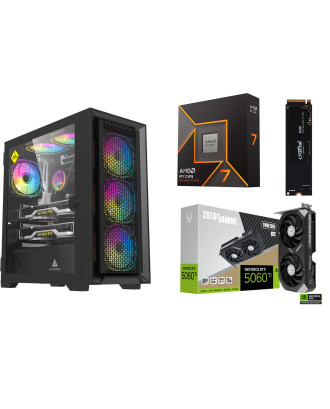 Desktop Gaming / Design ( Ryzen 7 9700X  / Ram 16GB / M.2 PCIe​ 1TB 4.0 / RTX 5060Ti 8GB  ) 