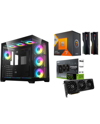 Desktop Gaming / Design ( Ryzen 7 7800X 3D / Ram 32GB / M.2 PCIe​ 1TB 4.0 / RTX 5070 12GB  ) 