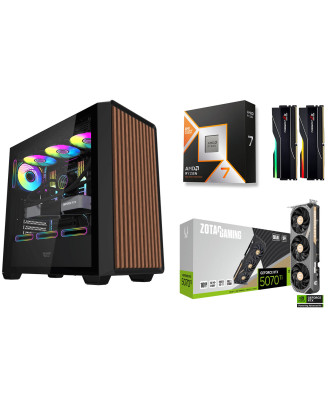 Desktop Gaming / Design ( Ryzen 7 9800X3D / Ram 32GB / M.2 PCIe​ 1TB 4.0 / RTX 5070Ti 16GB  ) 