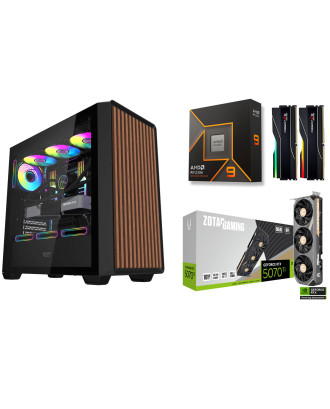 Desktop Gaming / Design ( Ryzen 9 9950X / Ram 32GB / M.2 PCIe​ 1TB 4.0 / RTX 5070Ti 16GB ) 