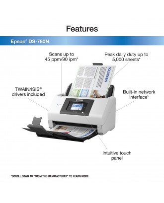 Epson DS-780N Network Color Document Scanner